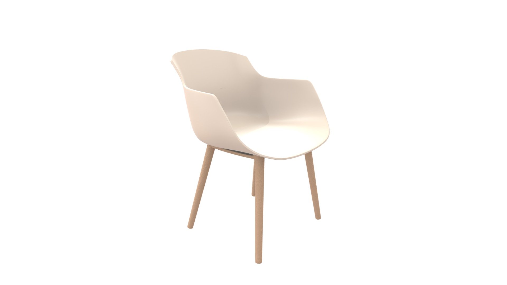M1165_SILLA AUXILIAR CLOUDY PLASTICO/METAL CAMEL — Sketchfab embed 3D viewer