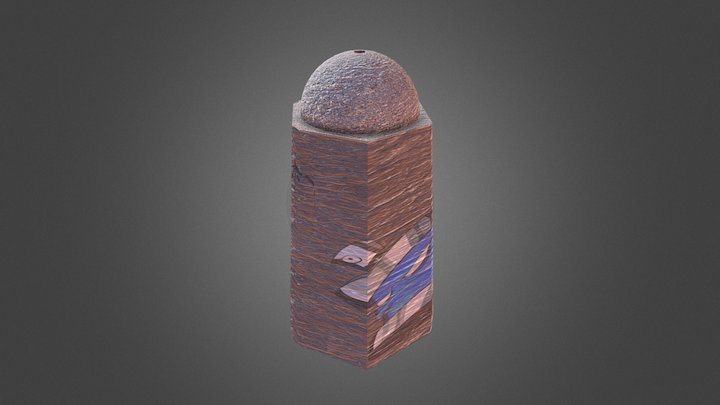 Pillon against car 3D Model