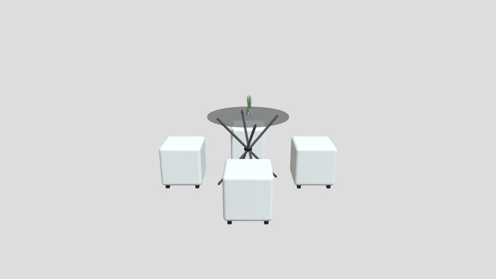 DEALING TABLE WS MEJA KACA KURSI PUFF – Gratis 3D-model STL