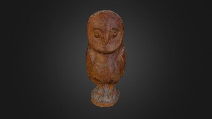 Wooden Owl Sculpture (3D Photoscan) 3D Model