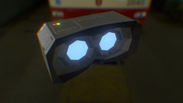 VR Headset Low Poly 3D Model