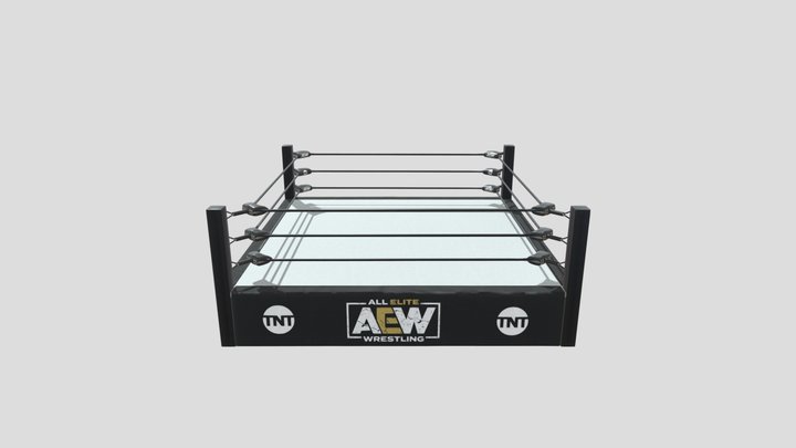 AEW Wrestling Ring 3D Model