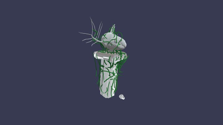 ruined spring court statue 3D Model