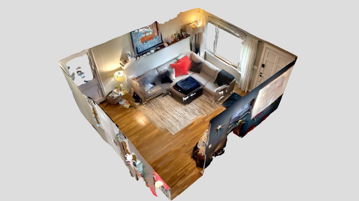 Living room scanned with iPhone12 Lidar 3D Model