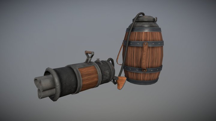 Dwarf Beer Canon - Non-Violent Weapon Challenge 3D Model
