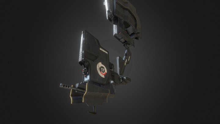 Combine Ceiling Turret (Half Life 2: RTB:R Mod) 3D Model