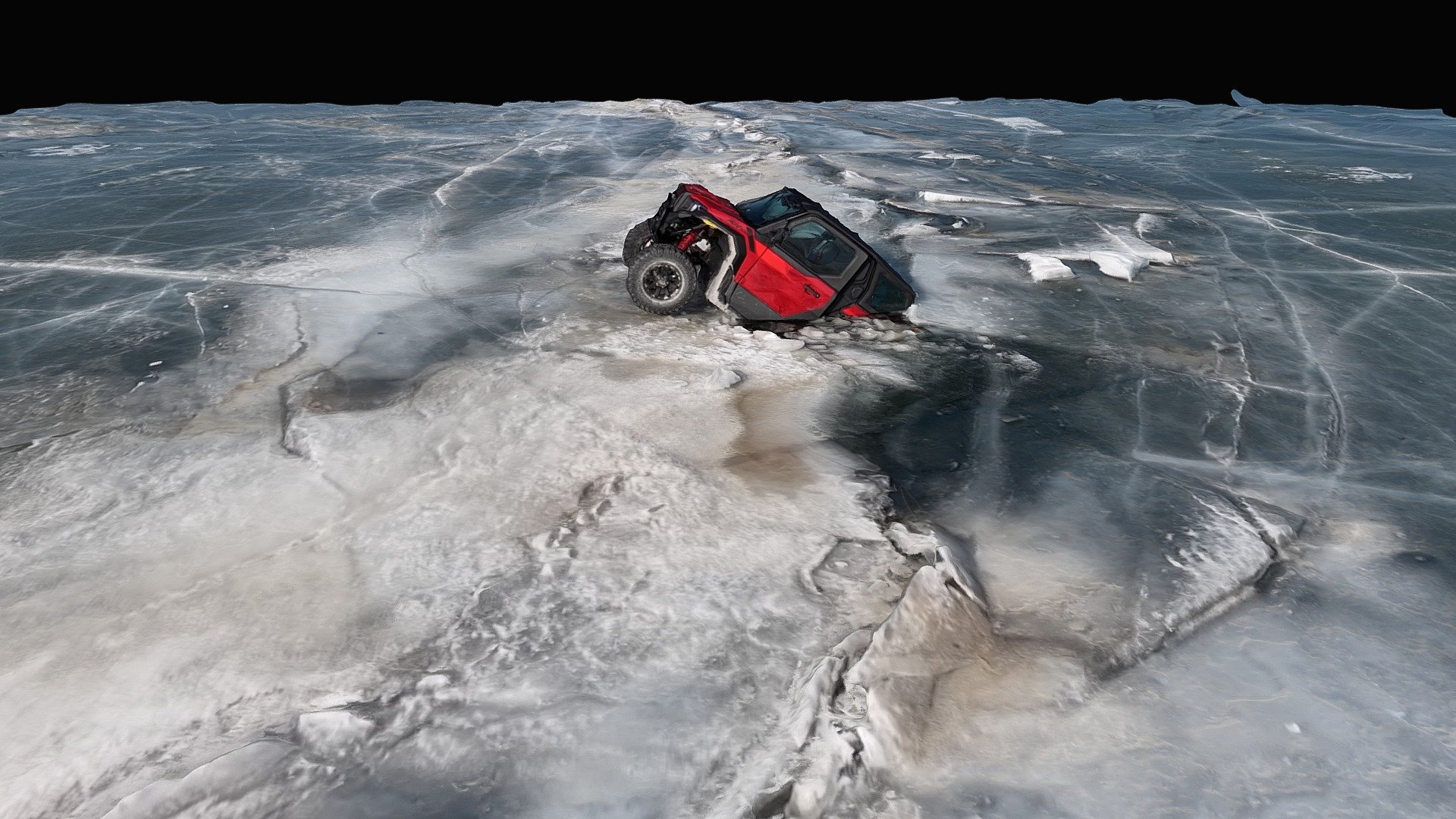 UTV Broken Through Ice – Real-World Accident - 3D model by Saulius ...