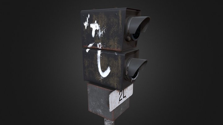 Train Signal Lights 3D Model