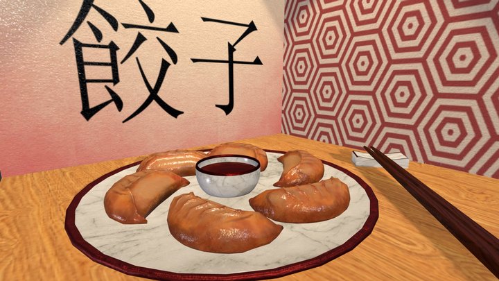 Free lowpoly gyoza composition – Modello 3D gratuito STL