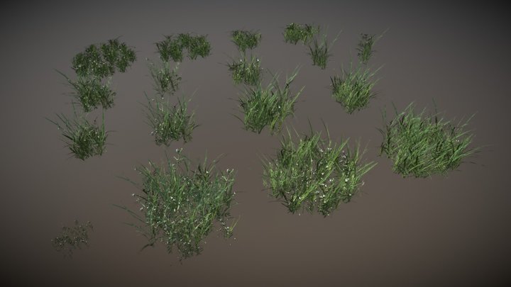 Grass Pack B 3D Model