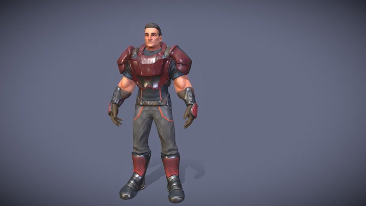 Stylized Space Character 3D Model