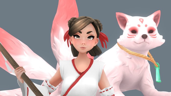 Sayuri and Kota 3D Model