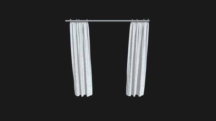 Curtains 3D Model - Window Drapes 3D Model