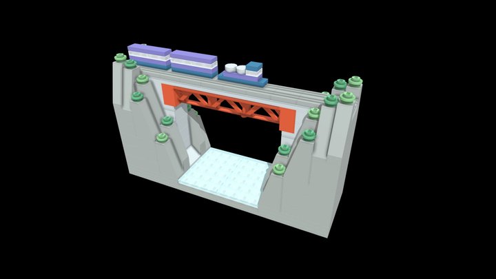 Lego Truss Bridge 3D Model