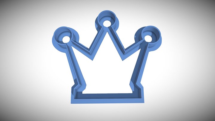 Crown cookie cutter printable – Gratis 3D-model STL