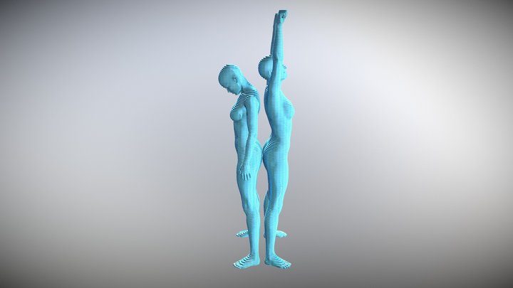 ESCULTURA 2 METROS CORTE 1 CM 3D Model