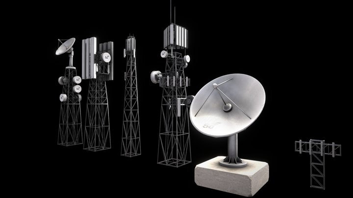 5G Antennas Pack 3D Model