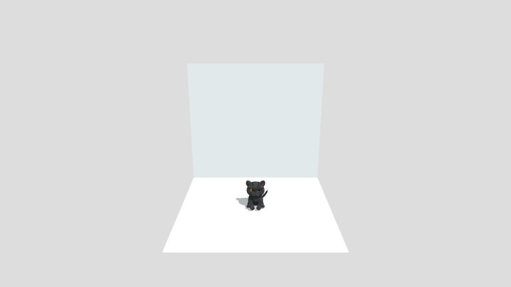 Black Kitten model 3D Model
