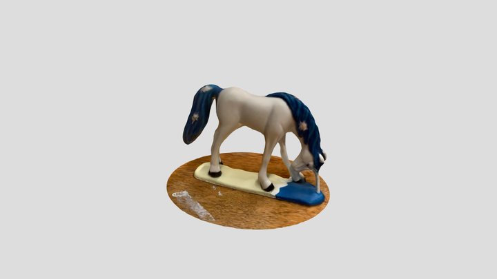 Blue Unicorn 3D Model