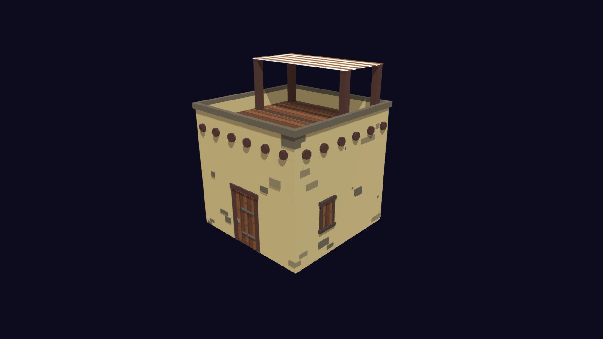 Voxel Desert Egyptian House 5 - 3D Lowpoly - 3D model by MrMGames ...