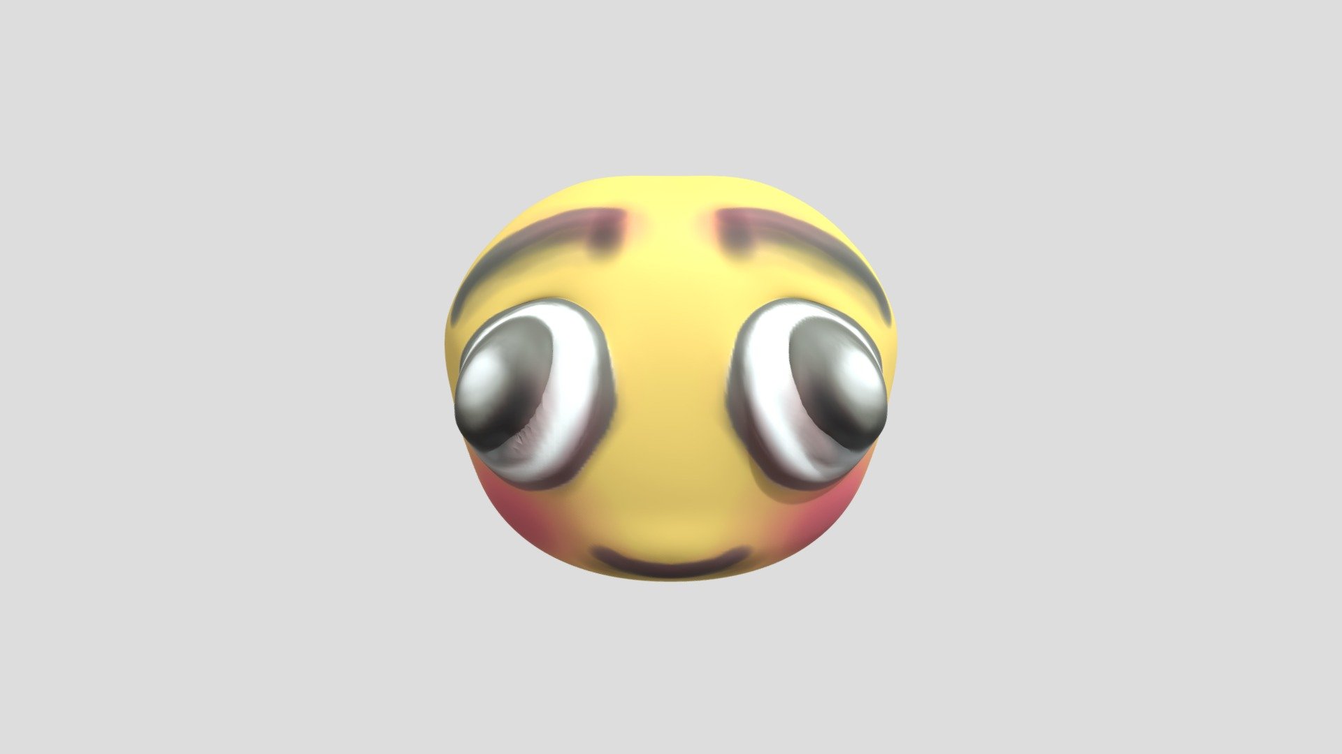Cursed Flushed Emoji - Download Free 3D model by melting.moonlight (@amber....