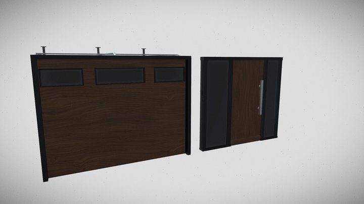 Matching front- and garage door 3D Model