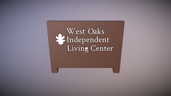 West Oak Sign 3D Model