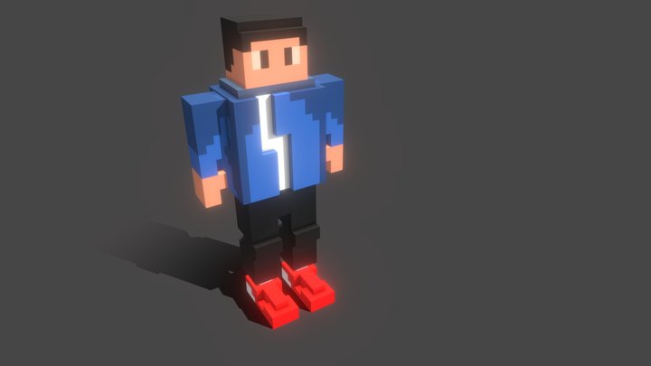 Voxel Character (Rigged) 3D Model