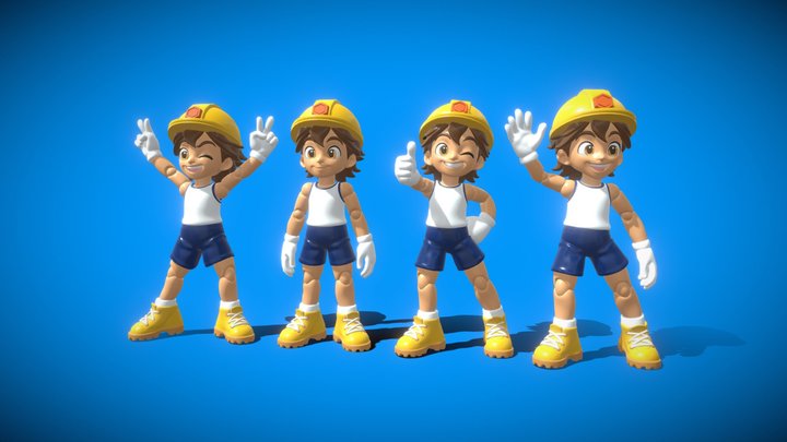 Ollie – 4 Friendly Communication Poses 3D Model