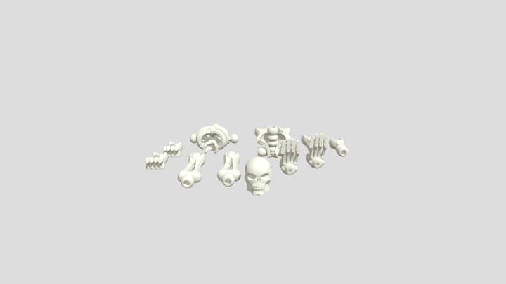 3D printable skeleton action figure 3D Model