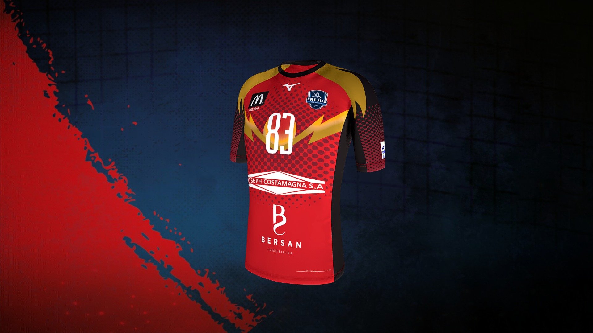 Maillot Football Étoile Fréjus Saint-Raphaël N°23 - Orange - Taille L - Porté