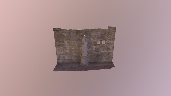 Tintern Abbey Virgin Mary Statue 3D Model