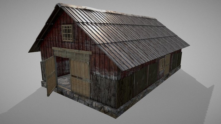 Red Barn 3D Model