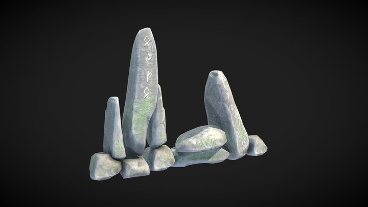 Stylized Rock V1 3D Model