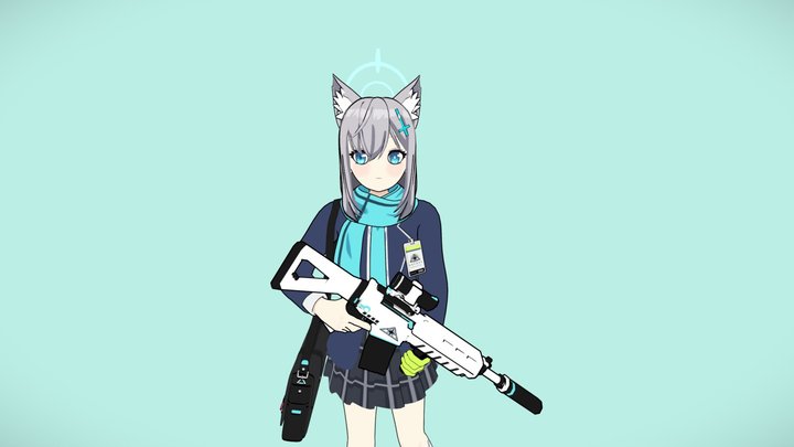 [ Blue Archive ] - SunaookamiShiroko 3D Model