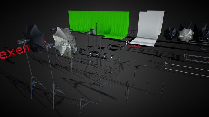 modular studio light 3D Model