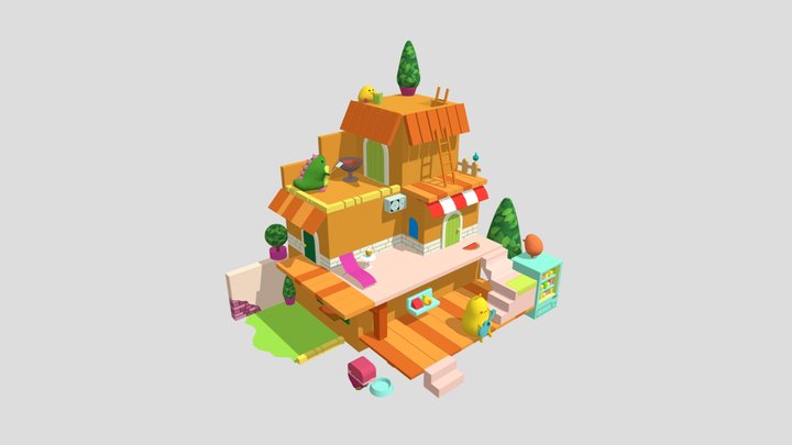 Stef house (Artwork by Stefscribbles) 3D Model