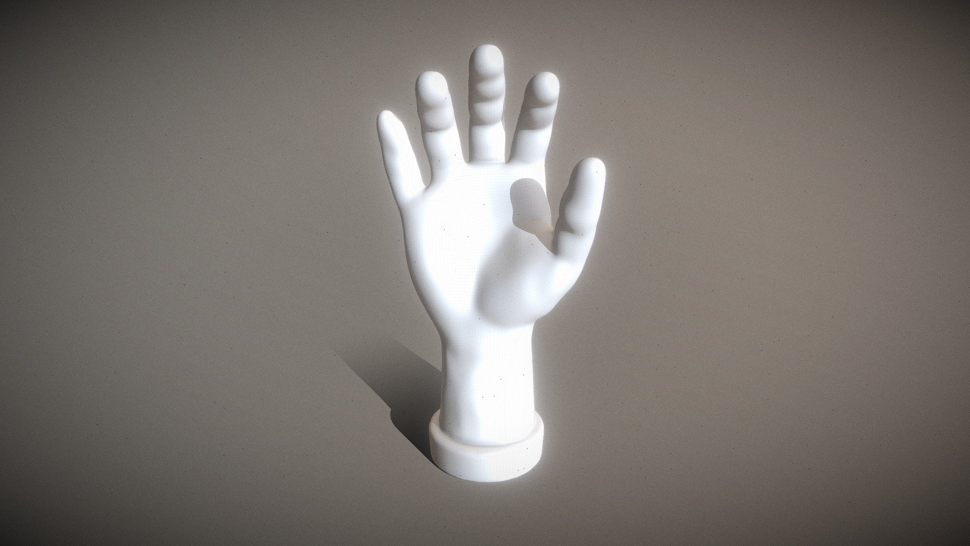 Human hand model, open with fingers spread - Download Free 3D model by ...