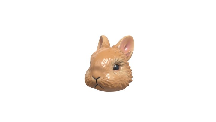 Netherland Dwarf Rabbit pet model jewellery 3D Model