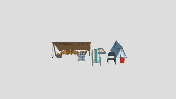 Camp assets 3D Model