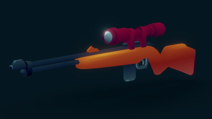 Game ready Rifle asset 3D Model