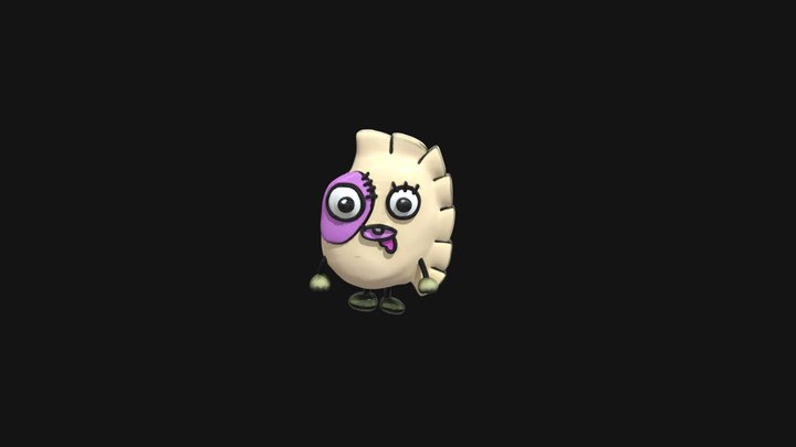 Gyoza Zombie – Cute but Creepy Dumpling Monster 3D Model
