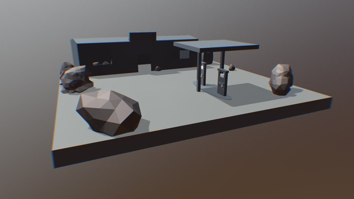 Gas Station 3D Model