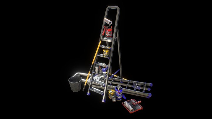 Painting Set 3D Model
