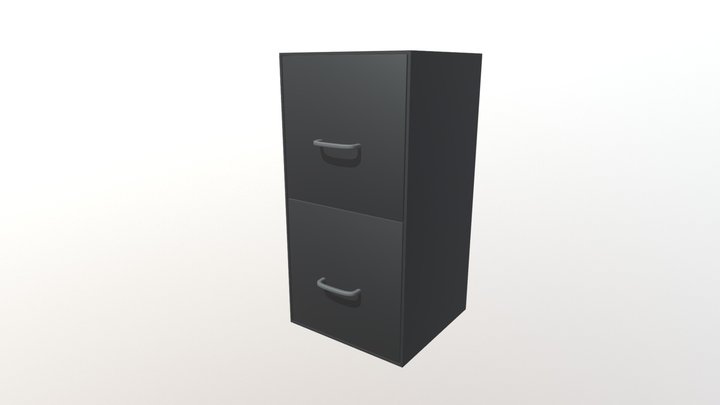 Vertical Filing Cabinet 3D Model
