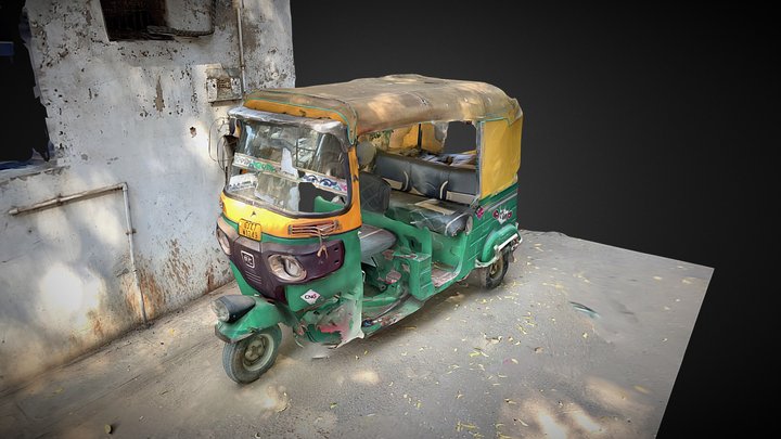 Indian Auto rickshaw, Ahmedabad 3D Model