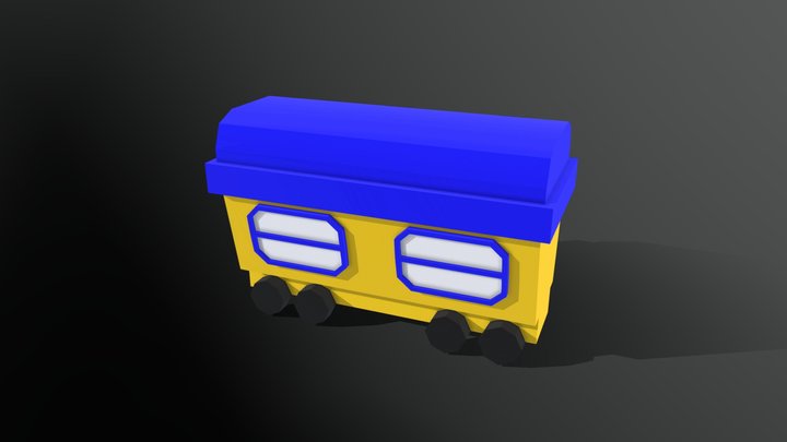 Vagón Loy Poly 3D Model
