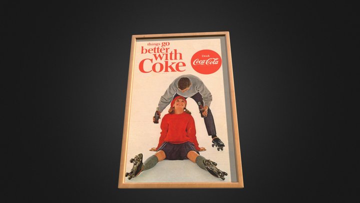 Poster Girl Coca- cola 3D Model