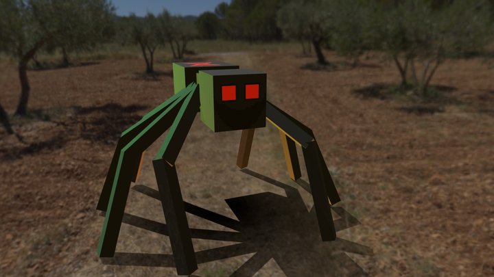 spider minecraft 3D Model