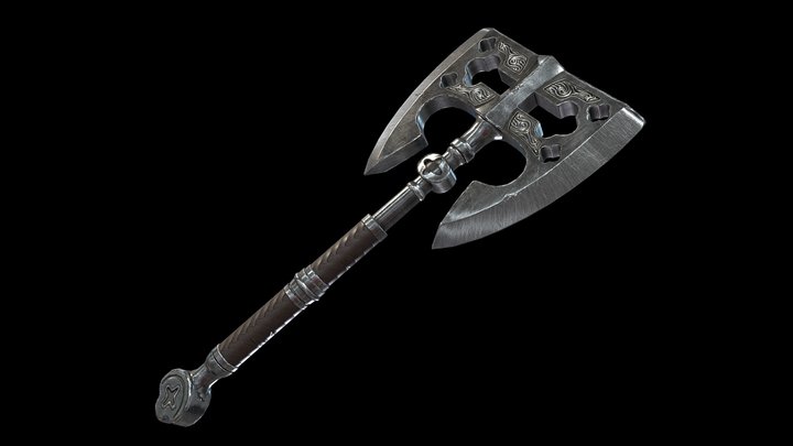 Gothic Axe 3D Model
